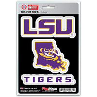 LSU Tigers Decal Die Cut Team 3 Pack