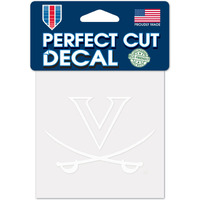 Virginia Cavaliers Decal 4x4 Perfect Cut White - Special Order