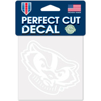 Wisconsin Badgers Decal 4x4 Perfect Cut White