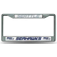 Seattle Seahawks License Plate Frame Chrome