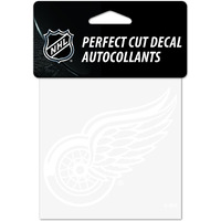 Detroit Red Wings Decal 4x4 Perfect Cut White