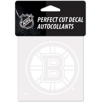 Boston Bruins Decal 4x4 Perfect Cut White