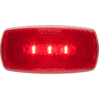 LED MARK LIGHT;OVAL;BLK BSE;RED;
