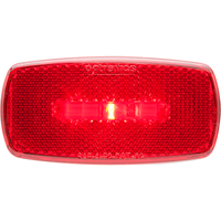 ONE LED MARK LIGHT;OVAL;BLK BSE;RED