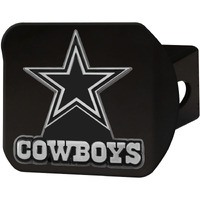 Dallas Cowboys Hitch Cover Chrome Emblem on Black - Special Order
