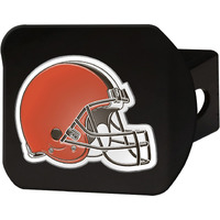 Cleveland Browns Hitch Cover Color Emblem on Black