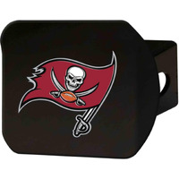 Tampa Bay Buccaneers Hitch Cover Color Emblem on Black