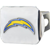 Los Angeles Chargers Hitch Cover Color Emblem on Chrome