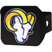 Los Angeles Rams Hitch Cover Color Emblem on Black