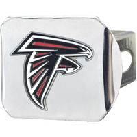 Atlanta Falcons Hitch Cover Color Emblem on Chrome