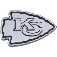 Kansas City Chiefs Auto Emblem Premium Metal Chrome