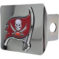 Tampa Bay Buccaneers Hitch Cover Color Emblem on Chrome