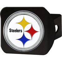 Pittsburgh Steelers Hitch Cover Color Emblem on Black