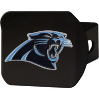 Carolina Panthers Hitch Cover Color Emblem on Black