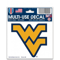West Virginia Mountaineers Decal 3x4 Multi Use Color
