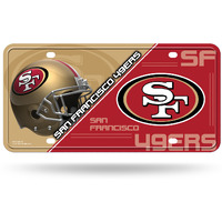San Francisco 49ers License Plate Metal