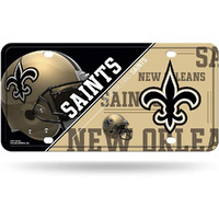 New Orleans Saints License Plate Metal