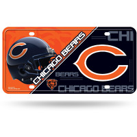 Chicago Bears License Plate Metal