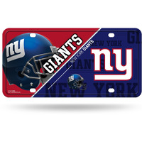 New York Giants License Plate Metal
