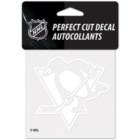 Pittsburgh Penguins Decal 4x4 Perfect Cut White