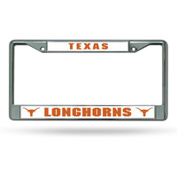 Texas Longhorns License Plate Frame Chrome