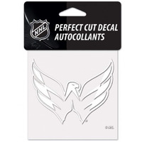 Washington Capitals Decal 4x4 Perfect Cut White