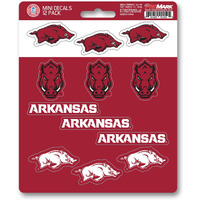 Arkansas Razorbacks Decal Set Mini 12 Pack- Special Order