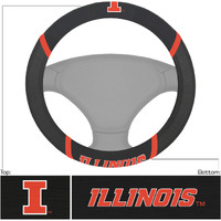 Illinois Fighting Illini Steering Wheel Cover Mesh/Stitched