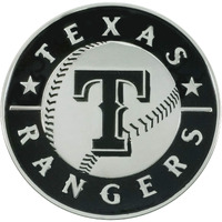 Texas Rangers Auto Emblem Premium Metal Chrome Special Order