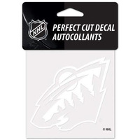 Minnesota Wild Decal 4x4 Perfect Cut White
