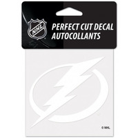 Tampa Bay Lightning Decal 4x4 Perfect Cut White - Special Order