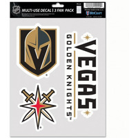 Vegas Golden Knights Decal Multi Use Fan 3 Pack