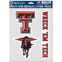 Texas Tech Red Raiders Decal Multi Use Fan 3 Pack Special Order
