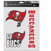 Tampa Bay Buccaneers Decal Multi Use Fan 3 Pack