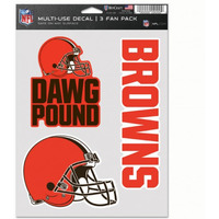 Cleveland Browns Decal Multi Use Fan 3 Pack