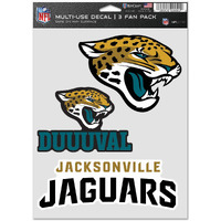 Jacksonville Jaguars Decal Multi Use Fan 3 Pack