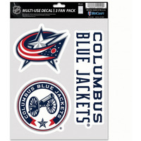 Columbus Blue Jackets Decal Multi Use Fan 3 Pack