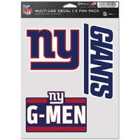 New York Giants Decal Multi Use Fan 3 Pack