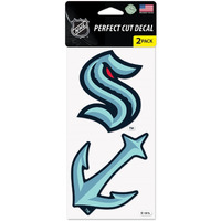 Seattle Kraken Decal 4x4 Perfect Cut Set of 2 Special Order