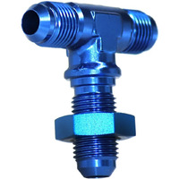 -6AN BLU BULKHEAD FLARE TEE
