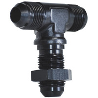 -8AN BLK BULKHEAD FLARE TEE