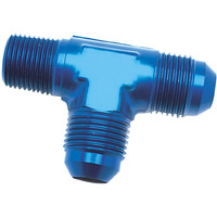 -6ANX1/4NPTF BLU FL TO PIPE RUN TEE