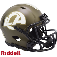 Los Angeles Rams Helmet Riddell Replica Mini Speed Style Salute To Service