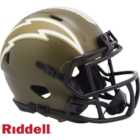 Los Angeles Chargers Helmet Riddell Replica Mini Speed Style Salute To Service