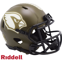 Arizona Cardinals Helmet Riddell Replica Mini Speed Style Salute To Service