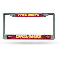 Iowa State Cyclones License Plate Frame Chrome Printed Insert