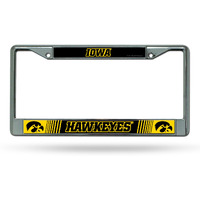 Iowa Hawkeyes License Plate Frame Chrome Printed Insert