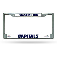 Washington Capitals License Plate Frame Chrome Printed Insert