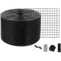 VEVOR 8 inch x 100ft Solar Panel Bird Guard, Critter Guard Roll Kit with 70pcs Stainless Steel Fasteners, Solar Panel Guard with Rust-proof PVC Coating, 1/2 inch Wire Roll Mesh