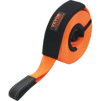 VEVOR Polyester Heavy Duty Tow Strap Recovery Kit 3" x 30 ft (MBS-36,000 lbs) Winch Strap, Triple Reinforced Loop, Snatch Strap + 2" Shackle Hitch Receiver + 3/4" D-Ring Shackles (2PCS) + Storage Bag